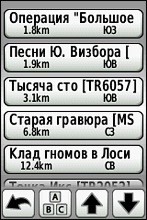 Список тайников